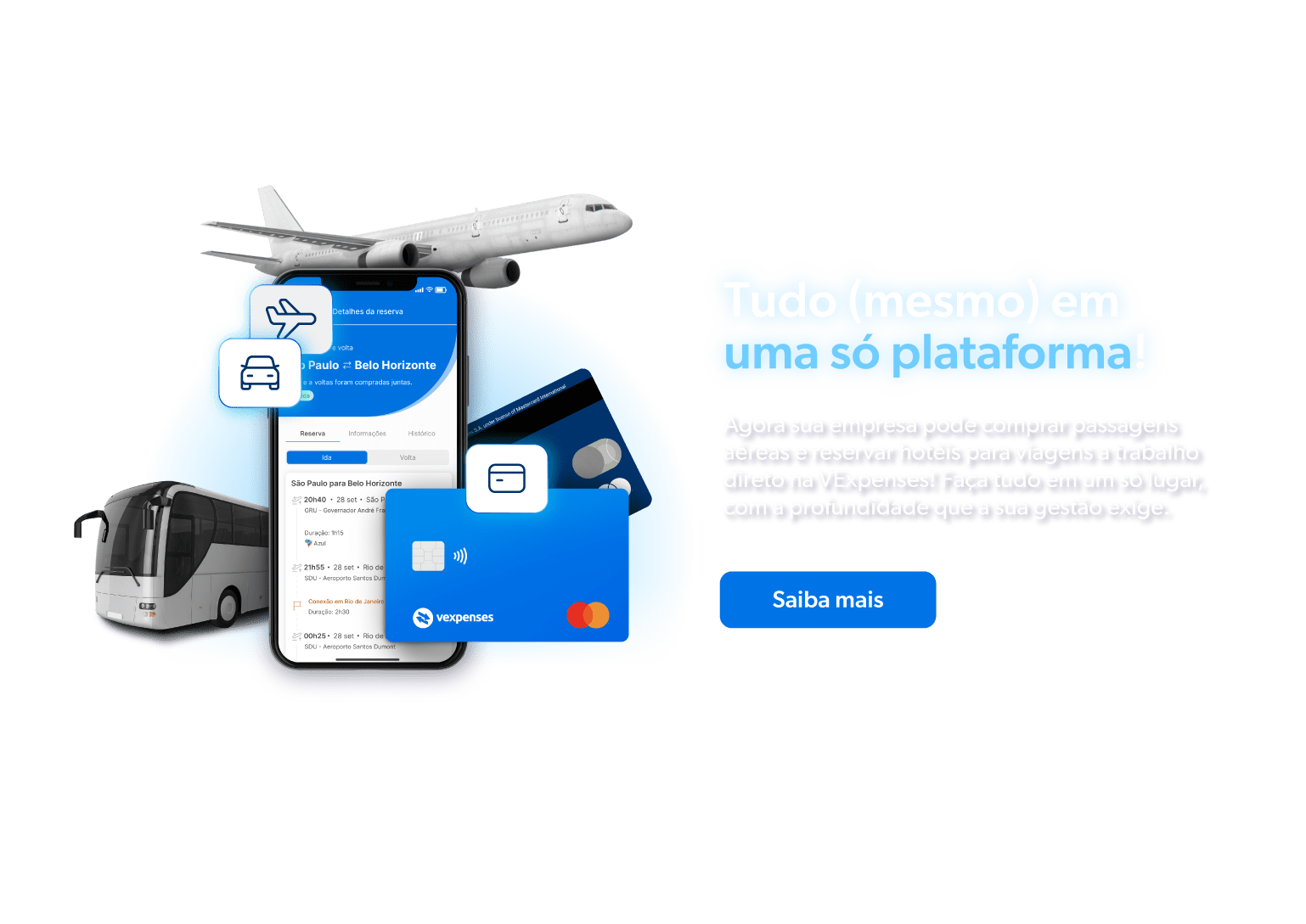 Viagens e despesas corporativas, tudo (mesmo) em um só lugar!